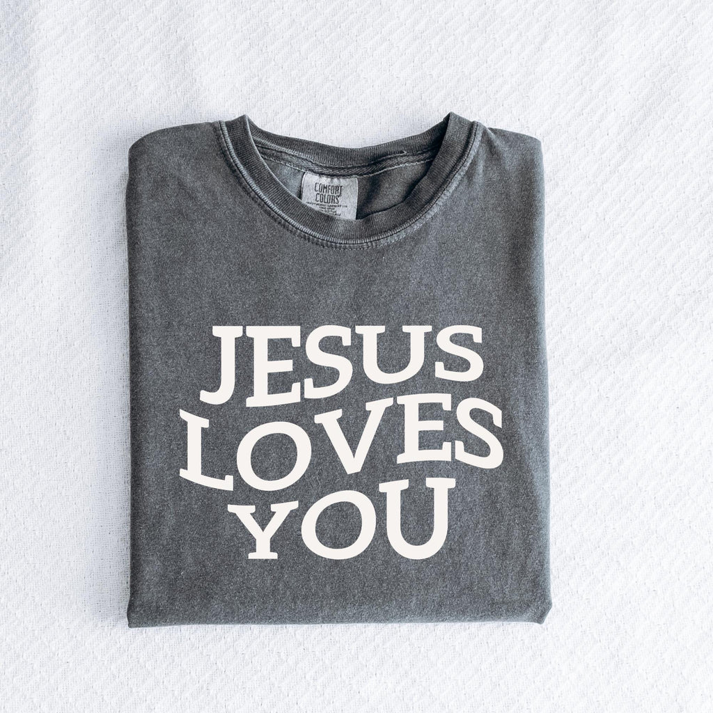 Christian Tee Jesus Loves You Shirt - Inspirational Religious Gift Idea for Women & Men Faith Apparel