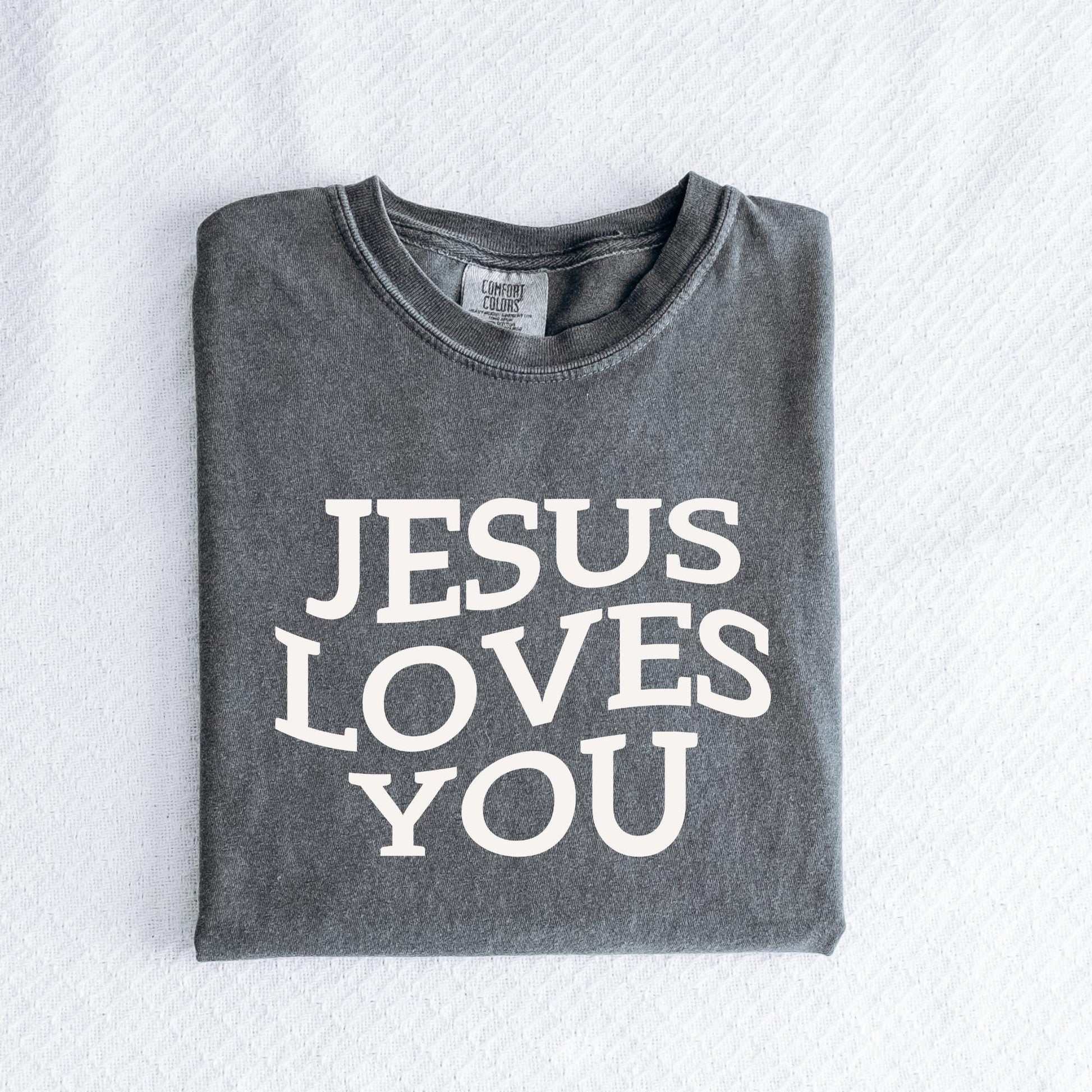 Christian Tee Jesus Loves You Shirt - Inspirational Religious Gift Idea for Women & Men Faith Apparel