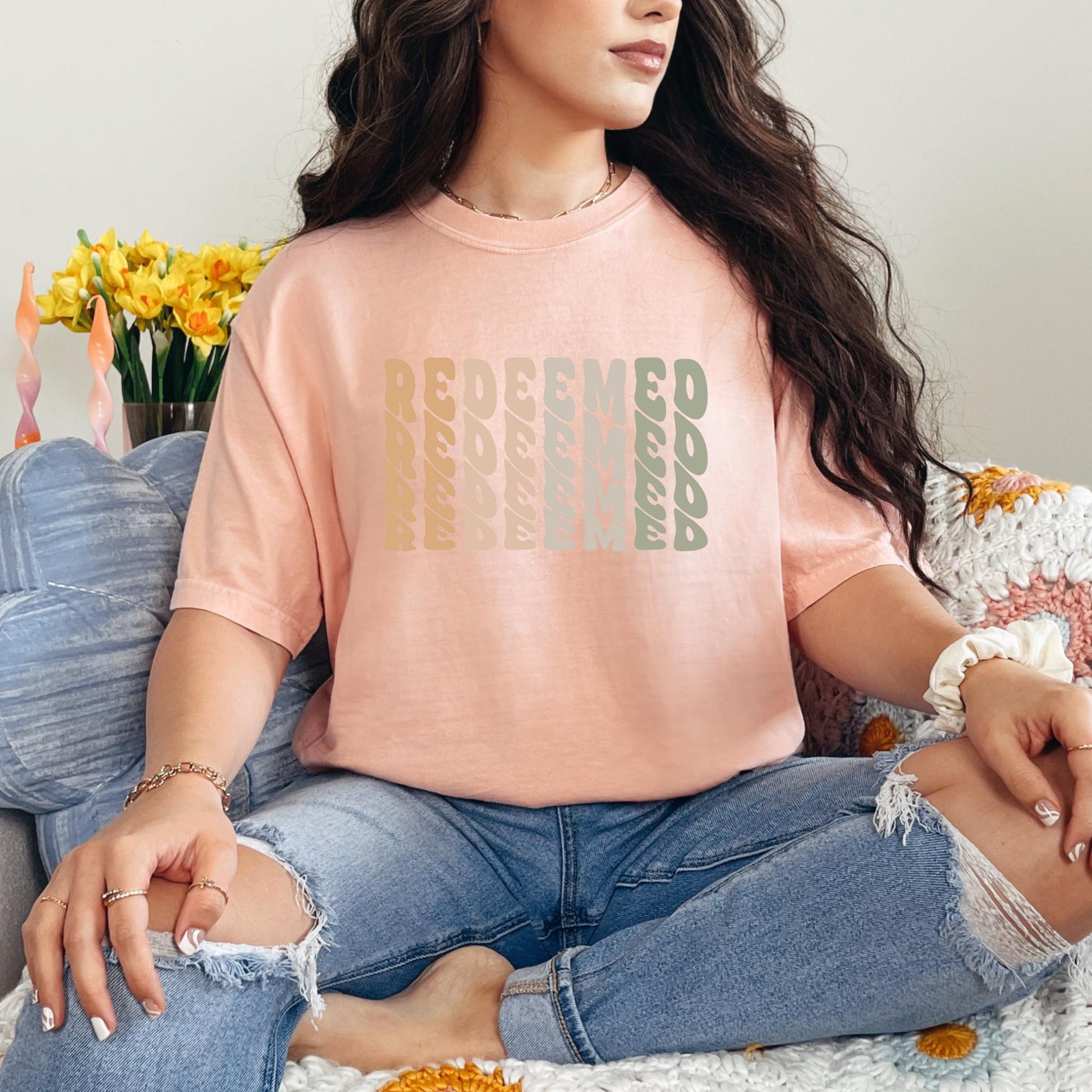 Christian Redeemed Shirt for Believers - Inspirational Faith Apparel, Christian Gifts, Religious T-Shirt, Spiritual Clothing for Men & Women
