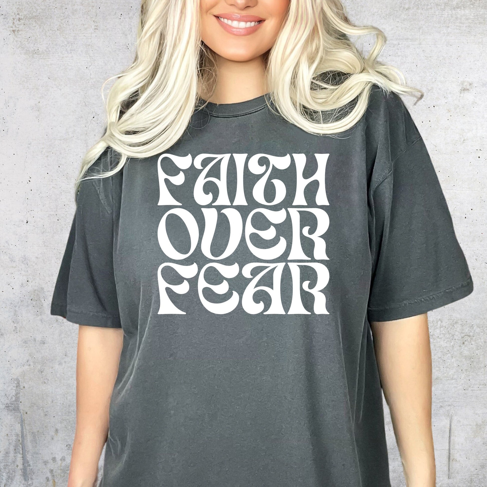 Faith Over Fear Shirt - Bold Christian Apparel for Believers, Inspirational Religious Tee, Spiritual Gift for Men & Women