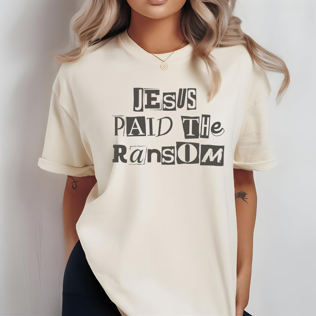 Religious Jesus Paid the Ransom Tee - Christian Faith Shirt