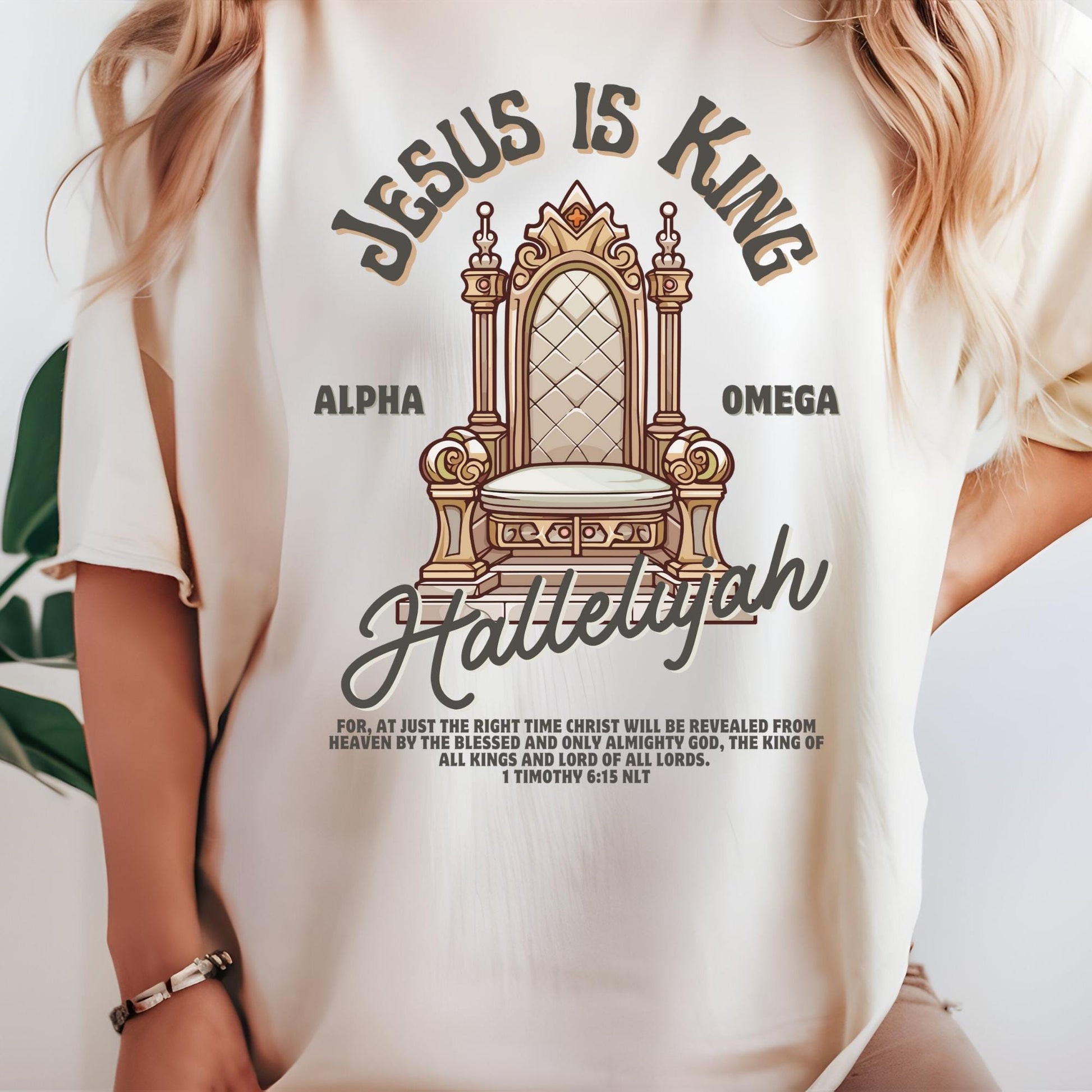 Jesus Is King Shirt - Christian Faith Tee, Inspirational Bible Verse Unisex T-Shirt, Religious Graphic Spiritual Apparel